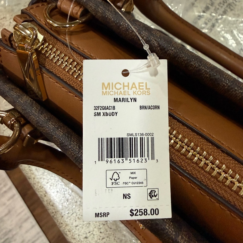 Michael Kors Marilyn Small Crossbody Bag with Detachable Strap - Acorn - Picture 3 of 12